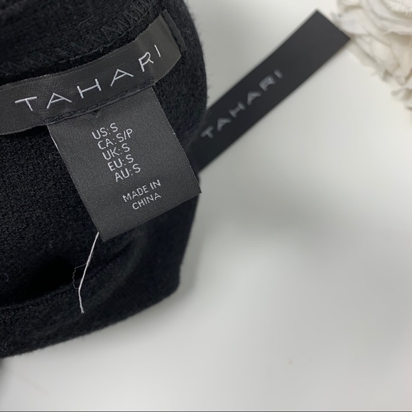 NEW Tahari Black Striped Cuff Sweater - Picture 9 of 10